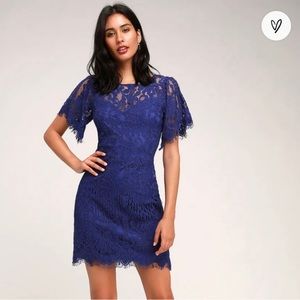 Lulu’s Blue lace dress, small